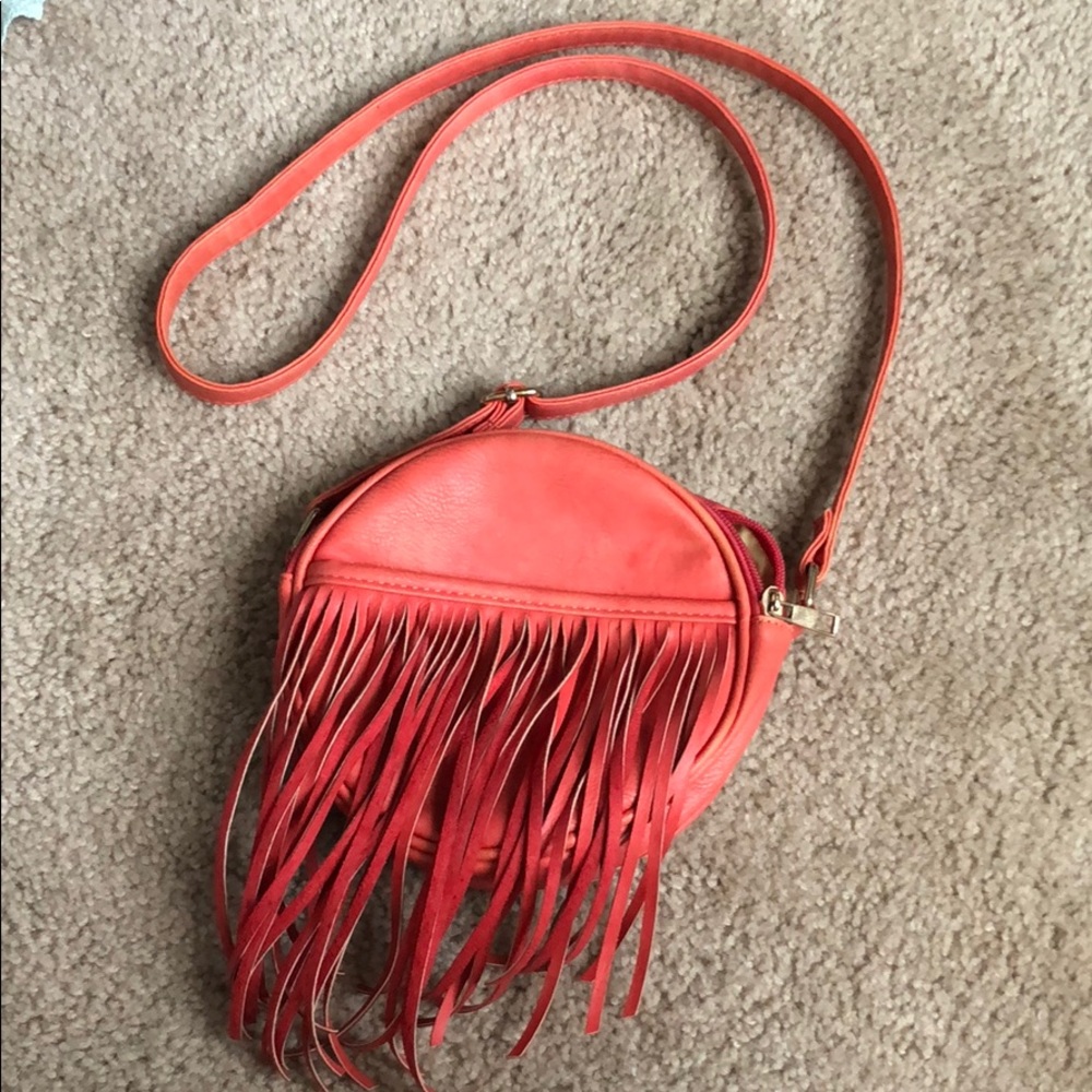 Rue21 Round Pink Fringe Purse